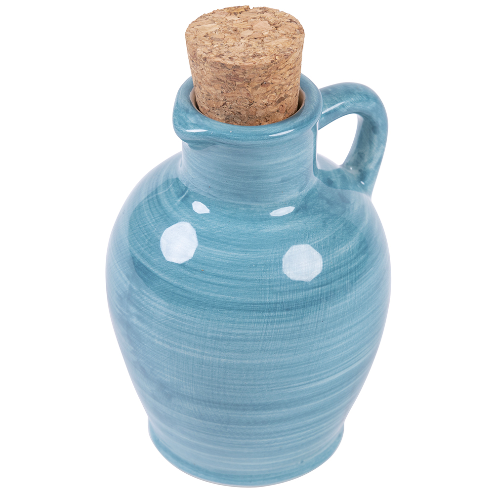 Anfora mini oliera 95 ml in ceramica e sughero, Masseria