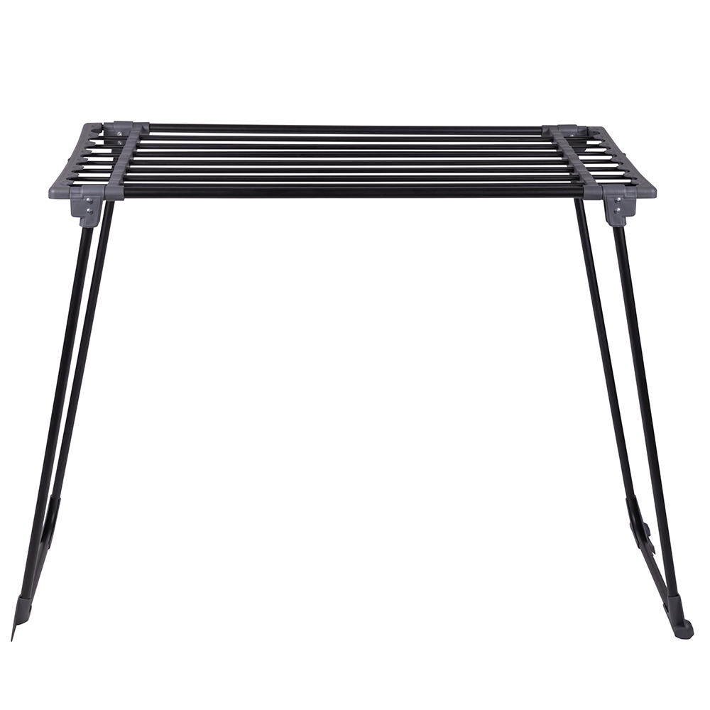 Stendino estensibile in metallo, nero satinato, Laundry Sìordine