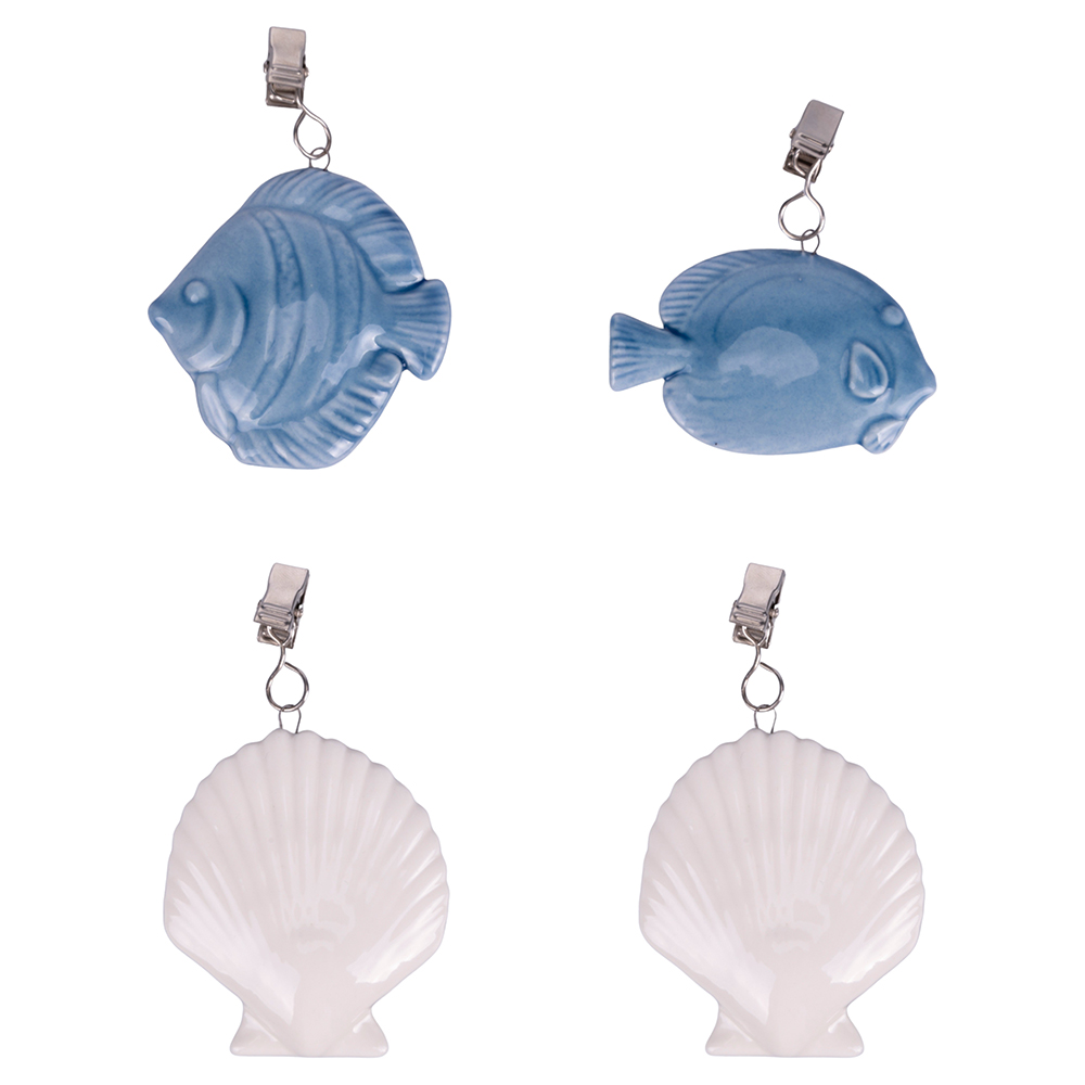 Set 4 pesi fermatovaglia in ceramica, Ocean