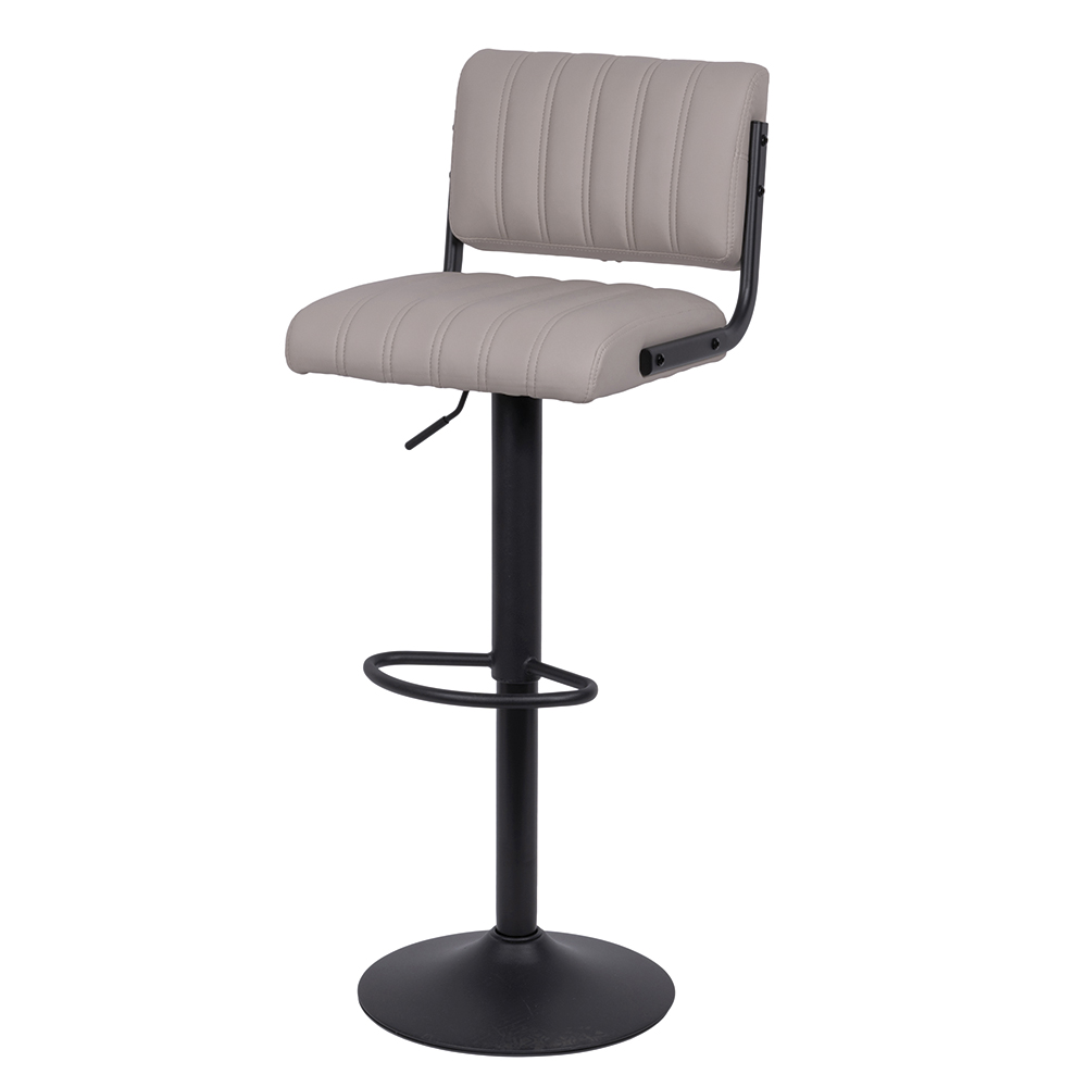 Sgabello bar girevole con schienale, beige, Sibilla