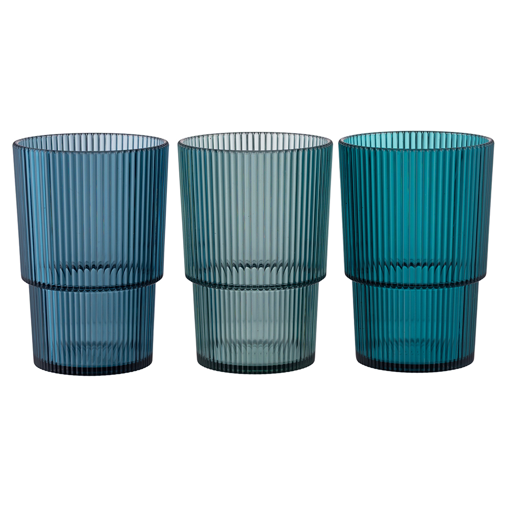 <p>Bicchiere bibita 420 ml in plastica PS, Shades of Ocean, Unico</p>