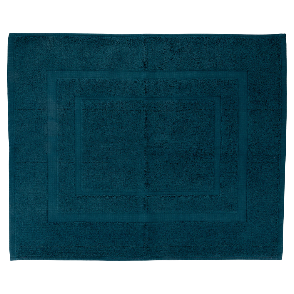 Tappeto bagno 50x60 cm in cotone, ottanio, Sibilla