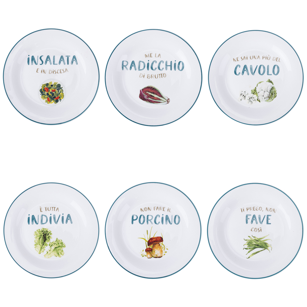 Piatto contorno in porcellana, Le Travisate