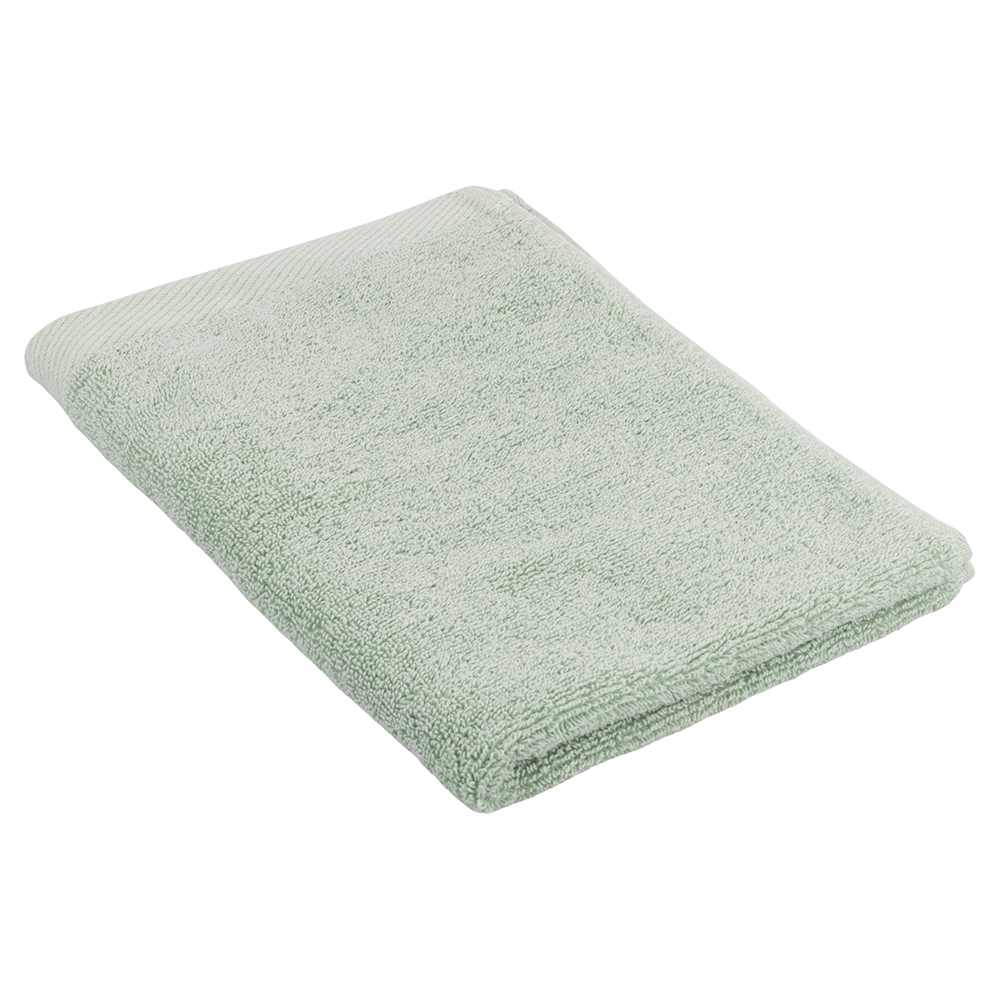 Asciugamano in morbidissimo cotone 40x60 cm, verde salvia, Sibilla
