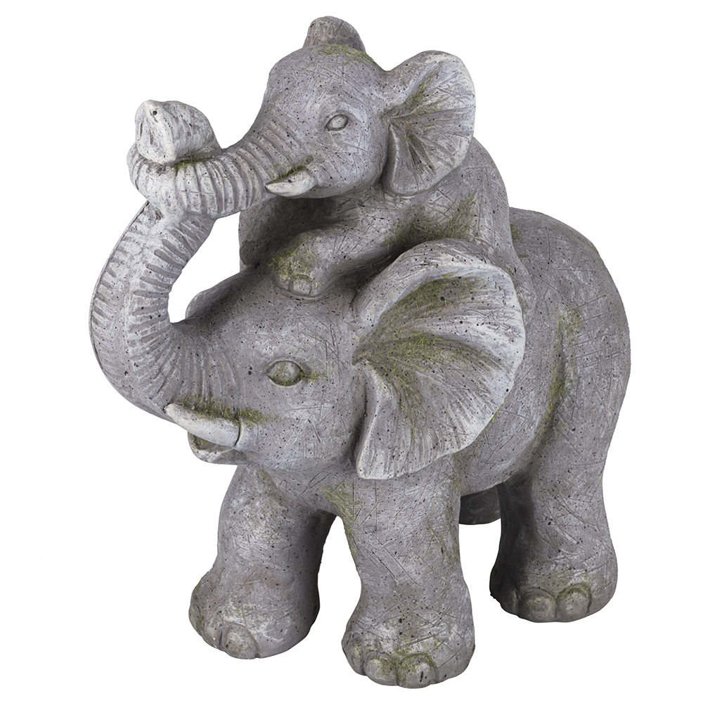 Elefante decorativo in poliresina 33,8x17,8xh. 34,1 cm, Esté