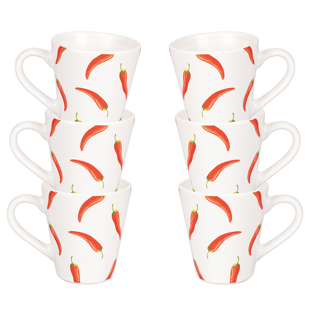 Set 6 tazzine caffè 90 ml, Chili