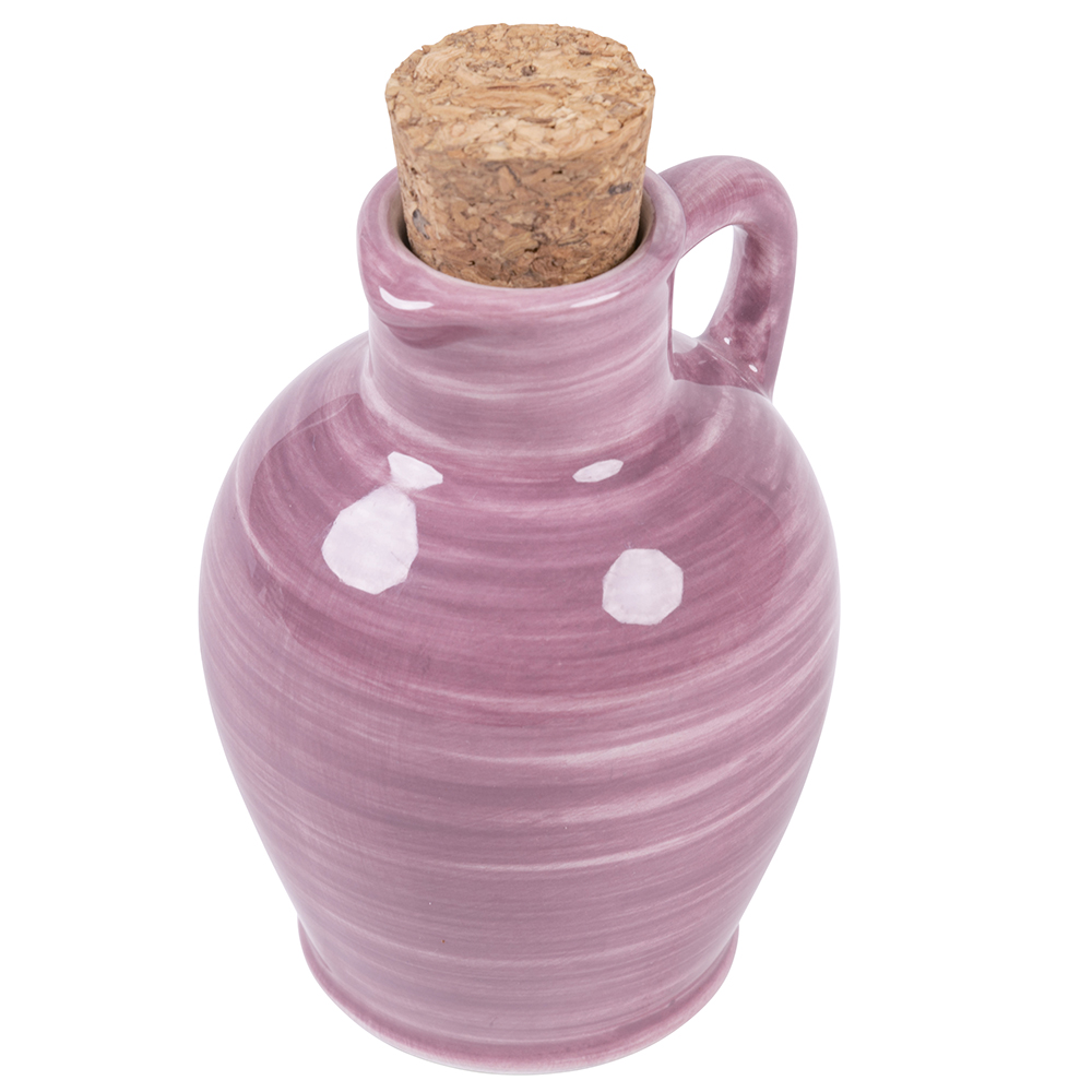 Anfora mini oliera 95 ml in ceramica e sughero, Masseria