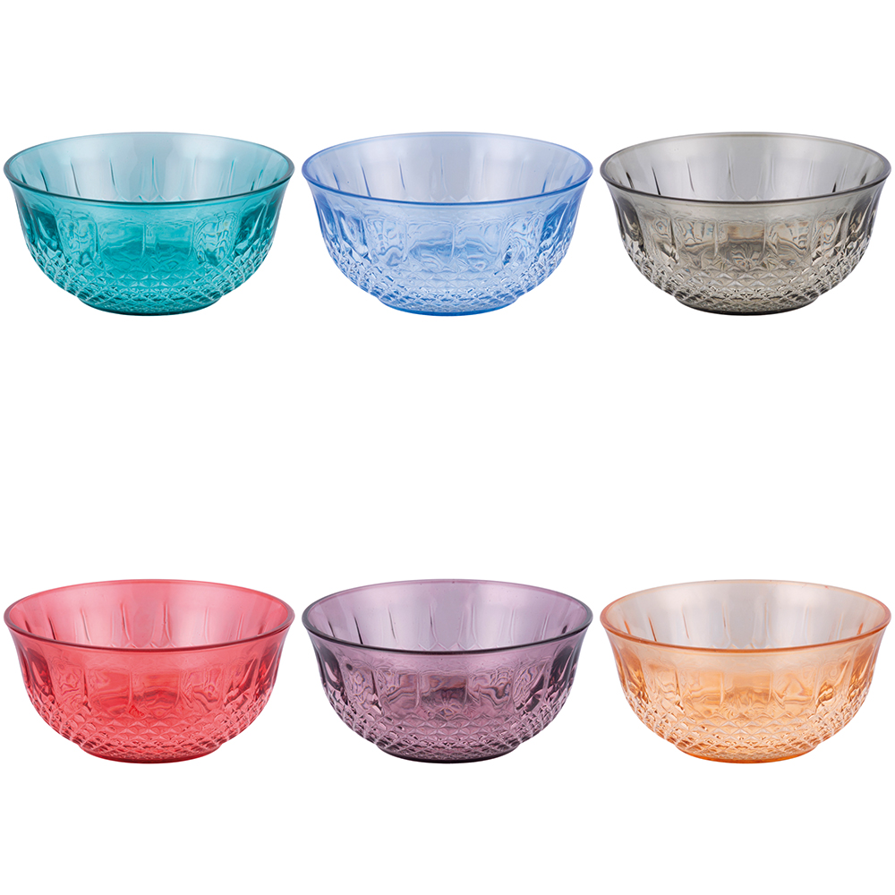 Set 6 ciotoline 260 ml in vetro, Imperial Color