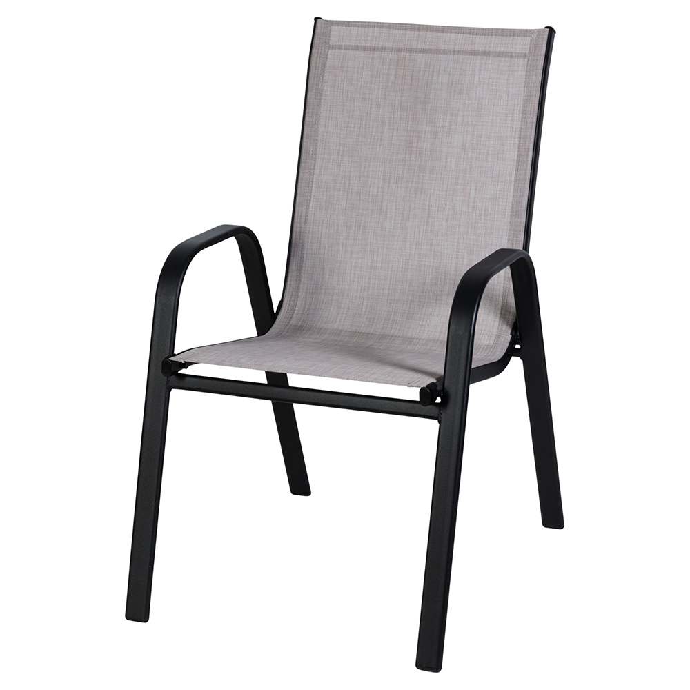 Sedia da esterno con braccioli, silver, Pompei Esté