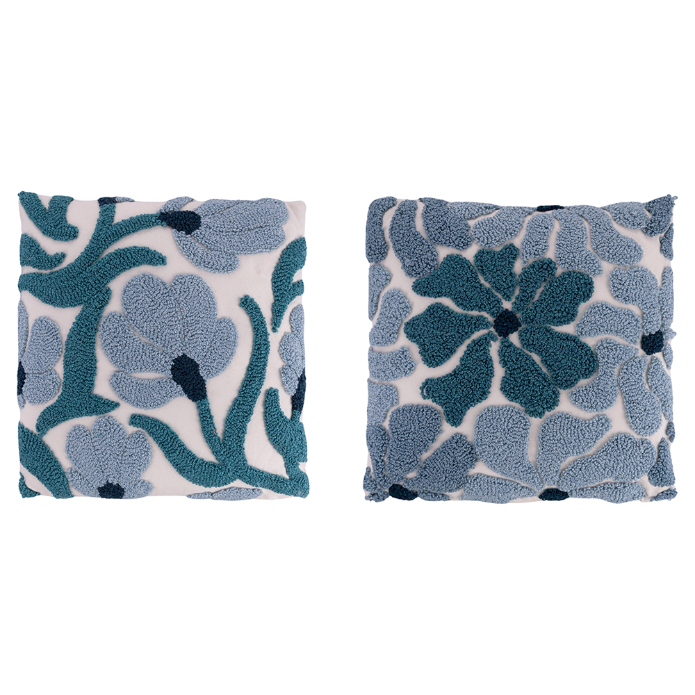 Cuscino arredo fiori 45x45 cm, Ocean
