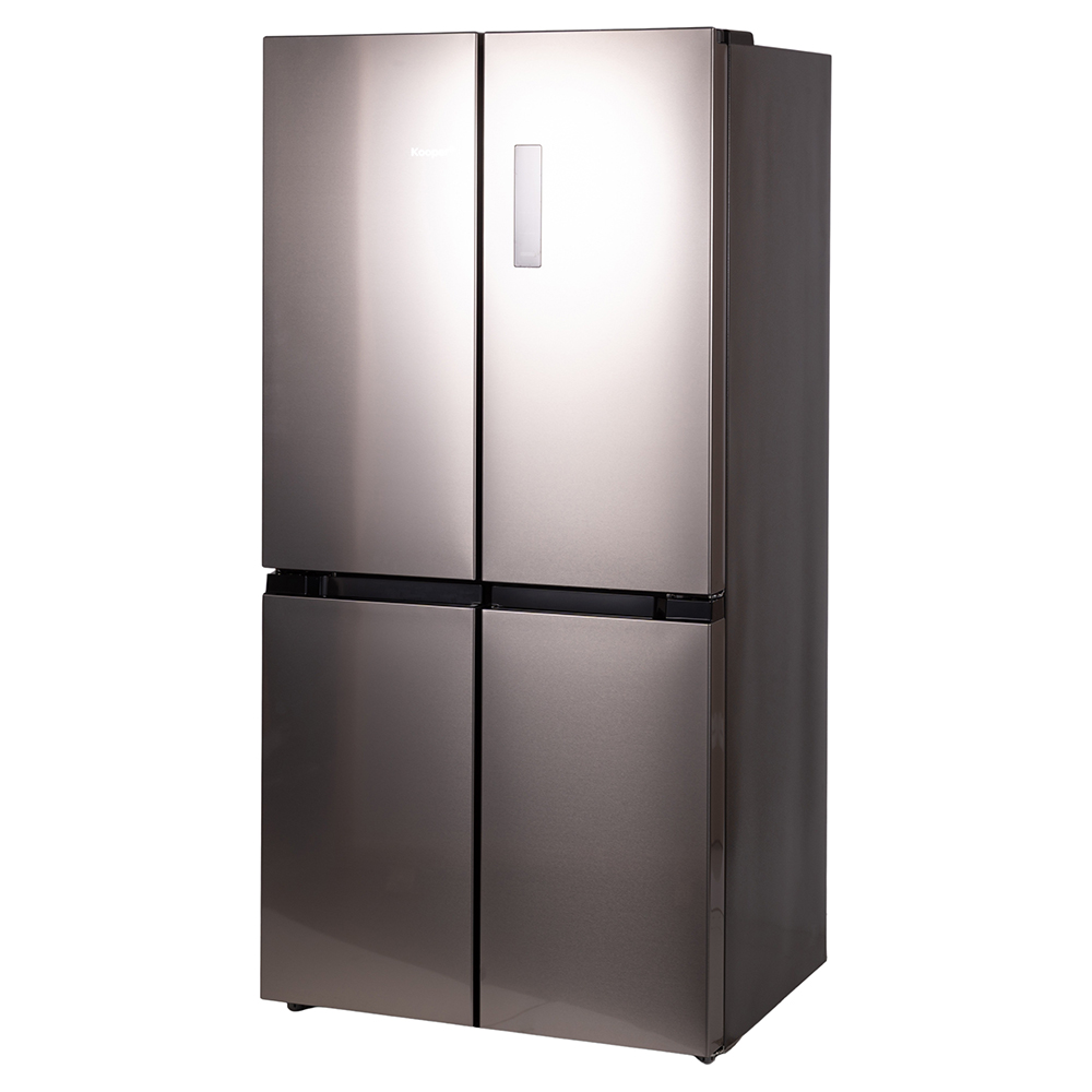 <p>Frigorifero 4 porte con freezer 515L, 83,3x65,3x177,5cm, acciaio, Kooper</p>