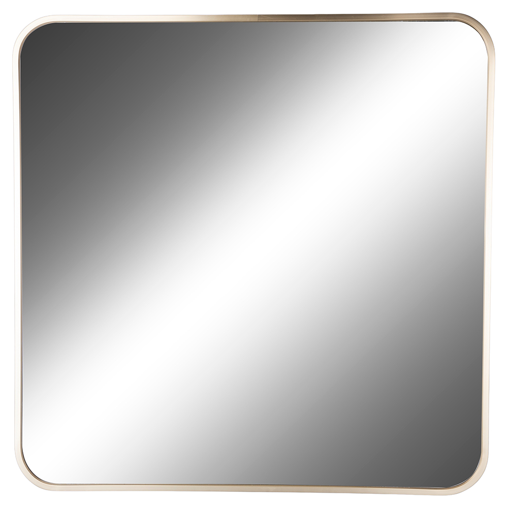 Specchio da muro 60,5x60,5 cm con cornice in alluminio, oro, Sibilla