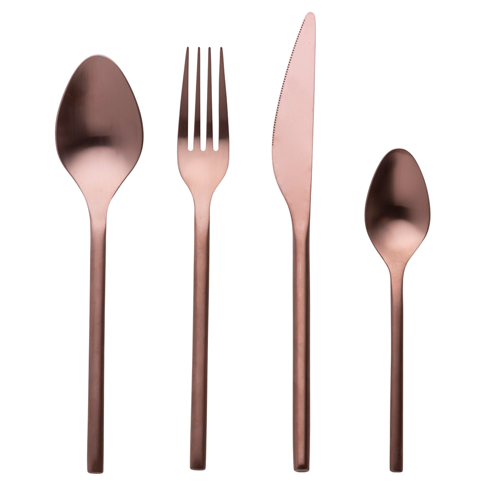 Set 24 posate acciaio inox, copper satinato, Gallery