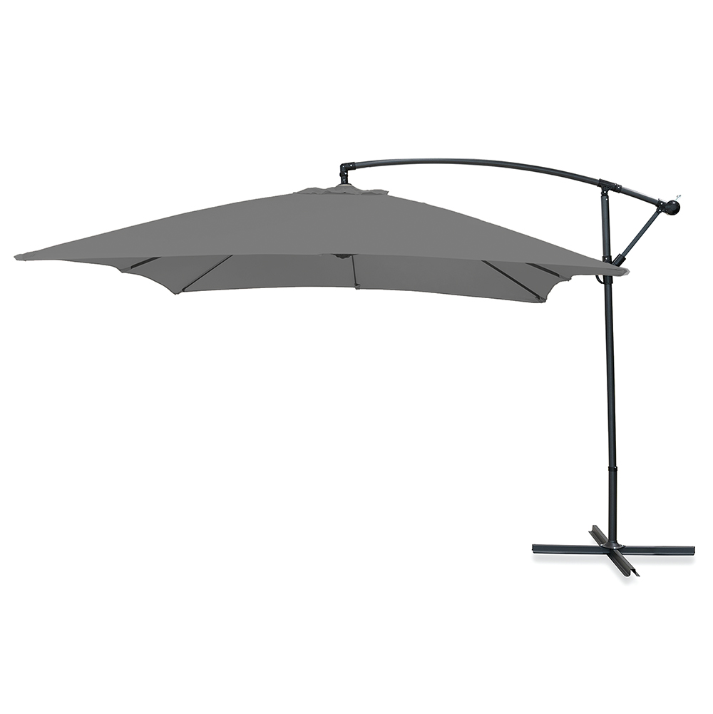 <p>Ombrellone lampara da giardino grigio 3x2 m, Kios Esté</p>