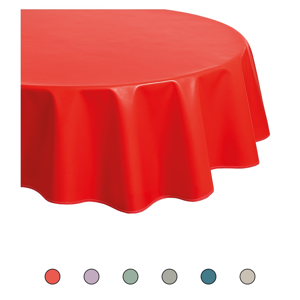 Tovaglia tonda plastificata proteggi tavolo Ø160 cm, Sibilla