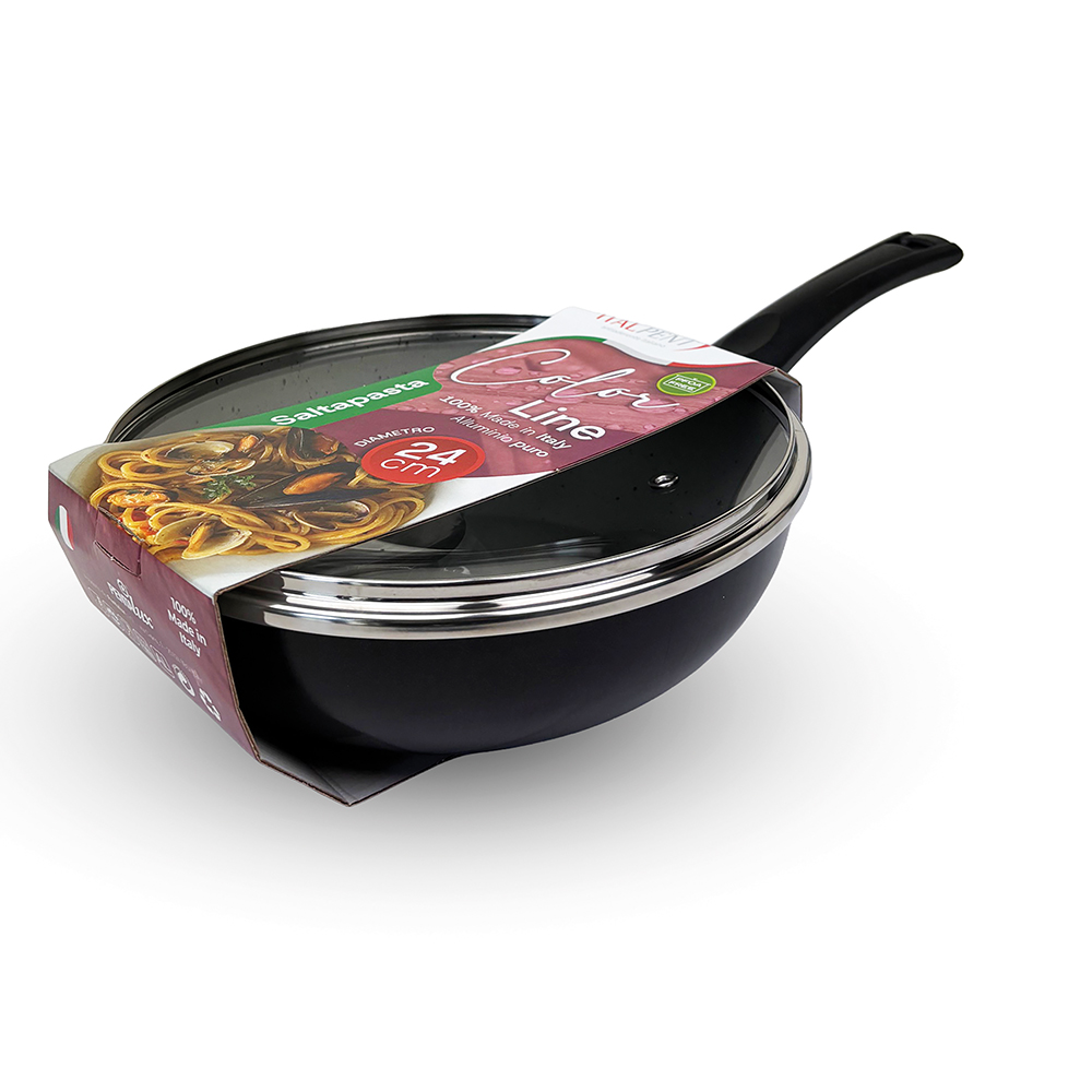 Saltapasta con coperchio Ø24 cm in alluminio, Nordika Line