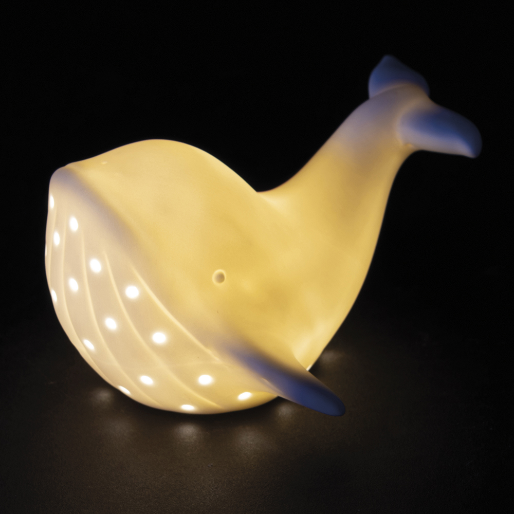 Balena led decorativa in ceramica, Ocean