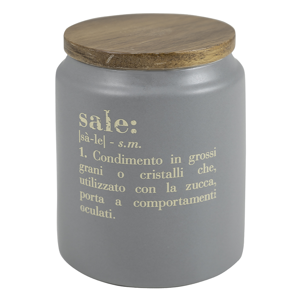 Barattolo sale 1000 ml in ceramica e bambù, Victionary