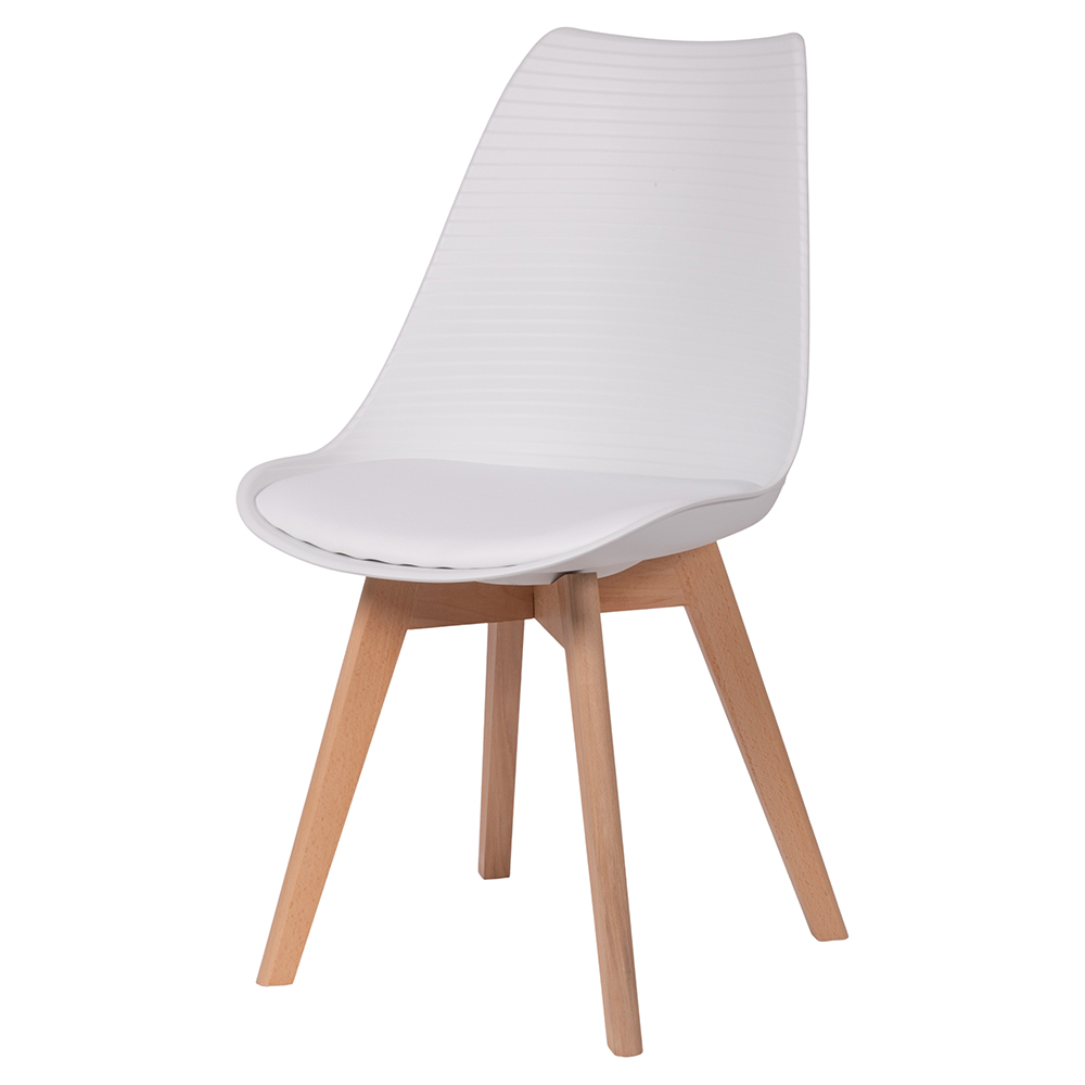 Sedia arredo design moderno, gambe in legno e seduta imbottita, Metropolitan Sibilla