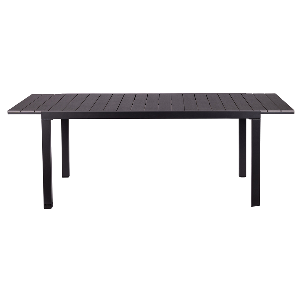 Tavolo da esterno allungabile 160/210x 90 cm a doghe in alluminio, grigio, Amalfi Esté