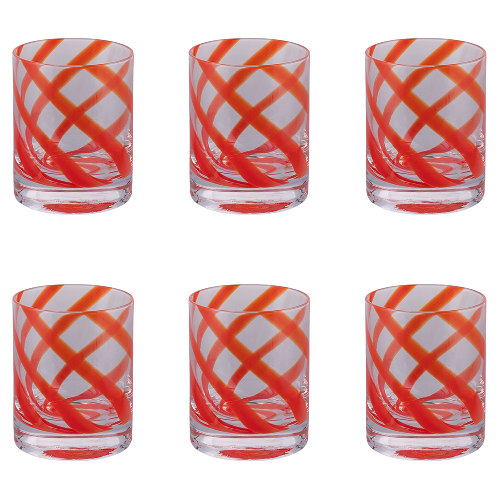 Set 6 bicchieri acqua 340 ml, Vertigo Red