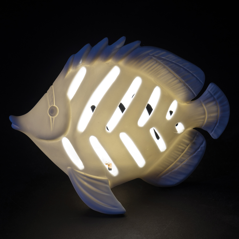 Pesce led decorativo in ceramica, Ocean