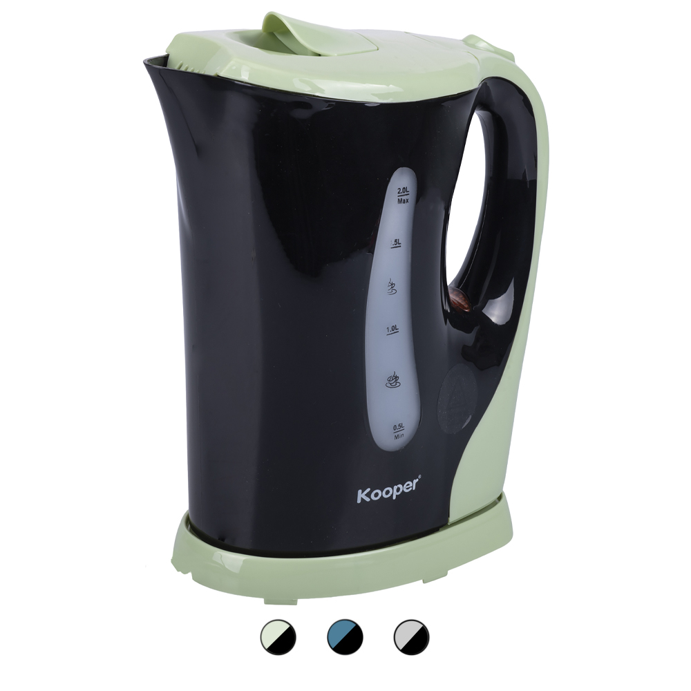 Bollitore elettrico 2 L, 1300 W, nero, Kooper