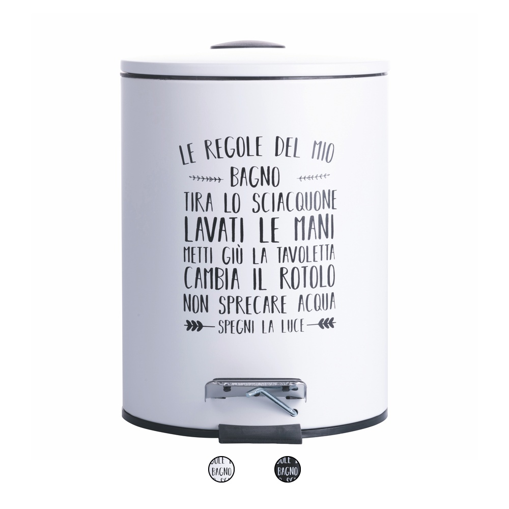 Pattumiera bagno con pedale, Le regole del bagno Sìordine