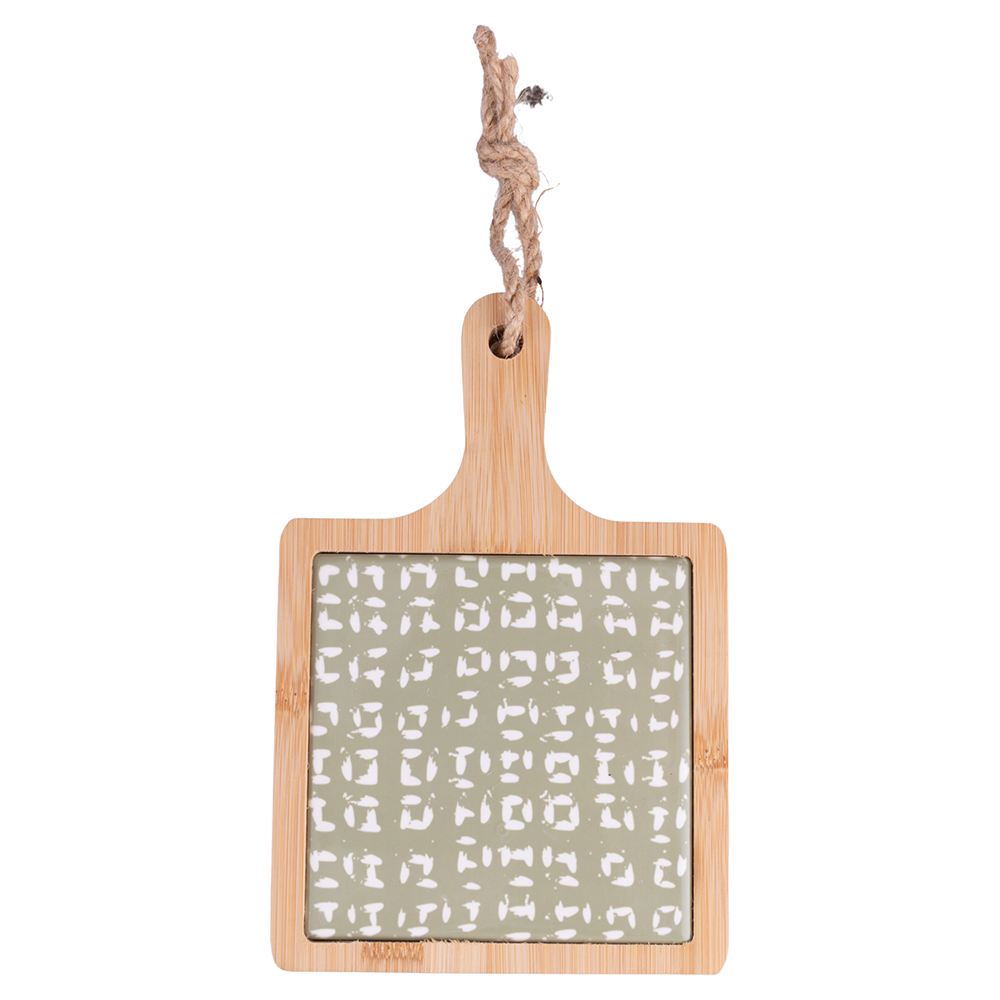 Tagliere in ceramica e bambù, 19,5x13 cm, Ginza