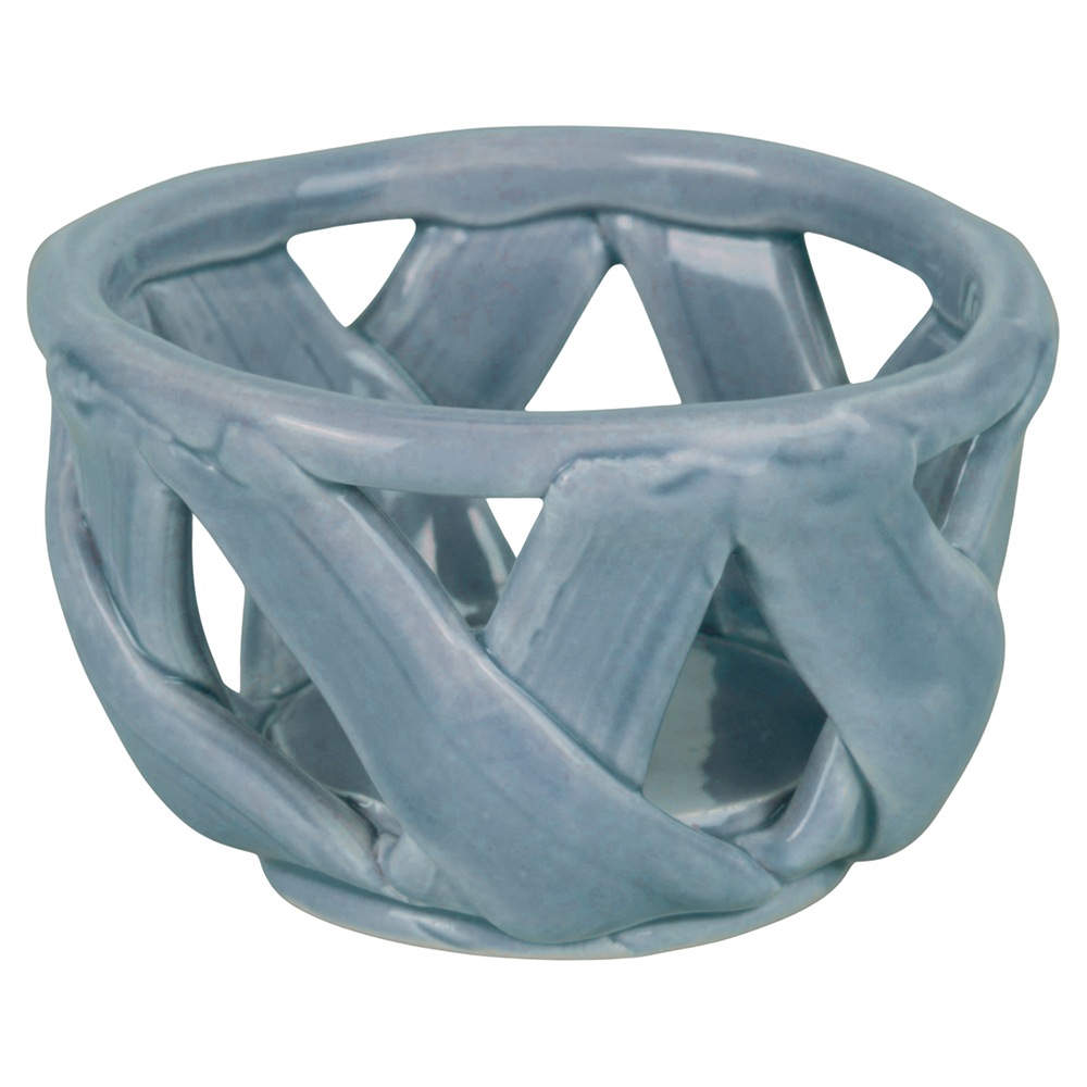 Cestino multiuso in ceramica, indaco, 4 Toni