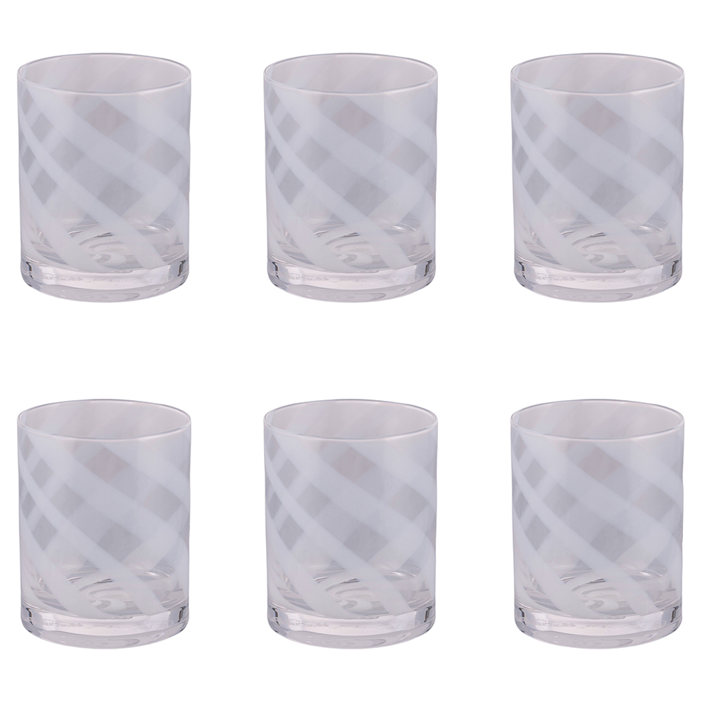 Set 6 bicchieri acqua 340 ml, Vertigo White