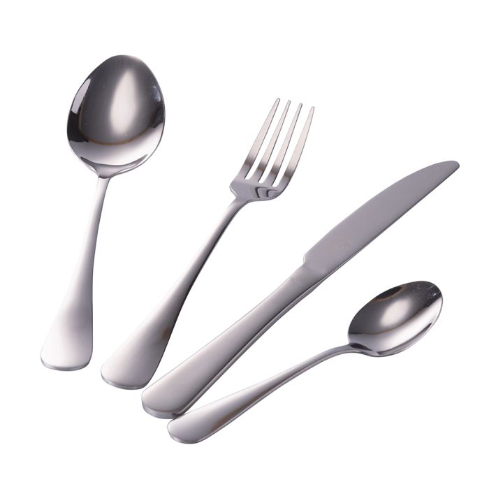 Galileo Casa Set 16 Posate In Acciaio Inox Silver Lucido - Inglese Sibilla, Eleganti E Lavabili In Lavastoviglie