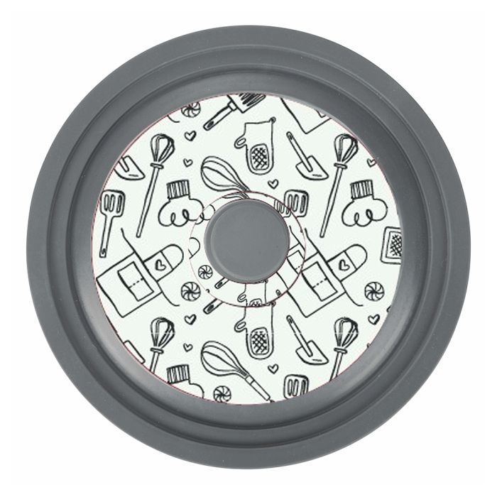 Made In Coperchio Universale In Silicone Per Pentole - 9 In 1 - Adatto A Forno 400°F - Grafite - 52x32 Cm - 3