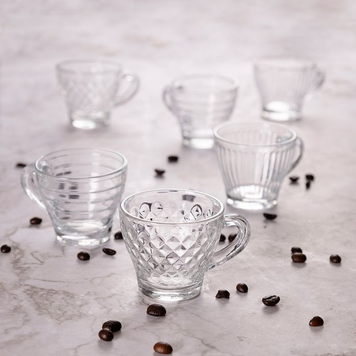 Tazza da caffè in vetro trasparente resistente al ... - Grandado