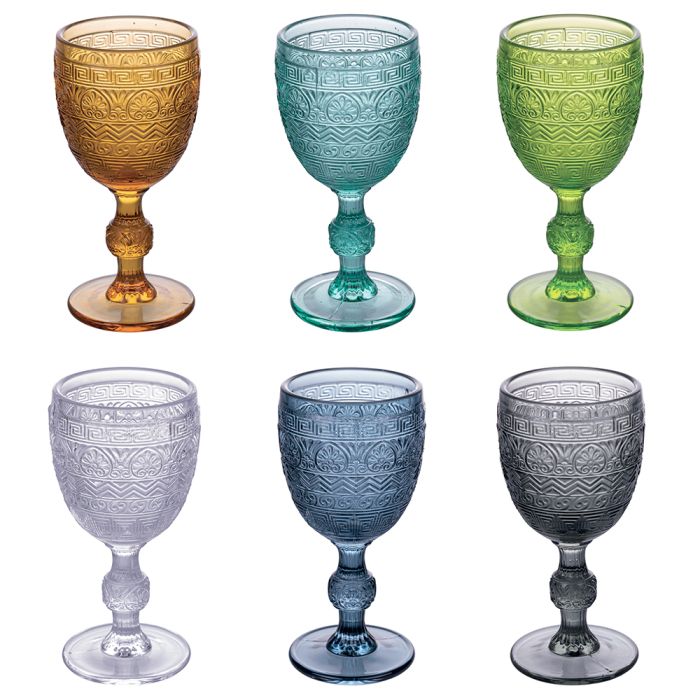SET 6 CALICI IN VETRO FLUTE BACCO DA 215 CC