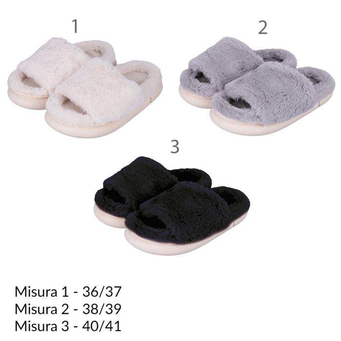 Pantofole Donna Polar In Finta Pelliccia – Memory Foam Antiscivolo – Calde E Soffici Per Interno Ed Esterno – Punta Aperta