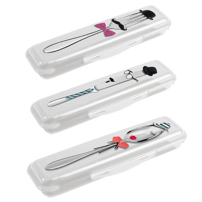Saro Set Posate Per Bambini Con Astuccio – Posate Ergonomiche Antiscivolo Per Neonati, Morbide E Sicure