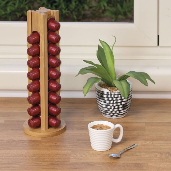 Portafiltro Per Caffè In Legno Di Bambù: Rack Salvaspazio Per Filtri Di Carta (Contiene 100 Pezzi) – Supporto Da Banco Per Cucina, Bar O Ufficio - 2