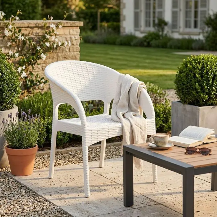 Vendita in occasione delle sedie e poltrone impilabili in polipropilene rattan da esterno bar, ristorante, albergo, giardino