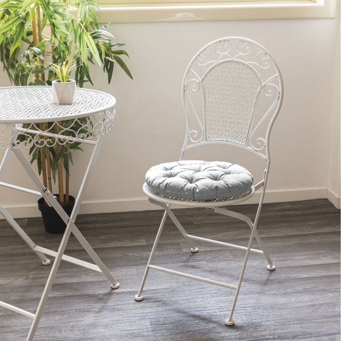 Cuscino in poliestere grigio chiaro 40x40x4