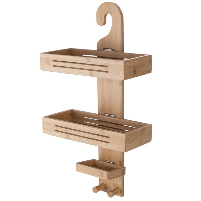 Organizer Doccia 3 Scomparti Con Manico – Contenitore Portatile Per Bagno, Palestra, Dormitorio – Avorio, Realizzato In USA, Con Fori Di Drenaggio - 3