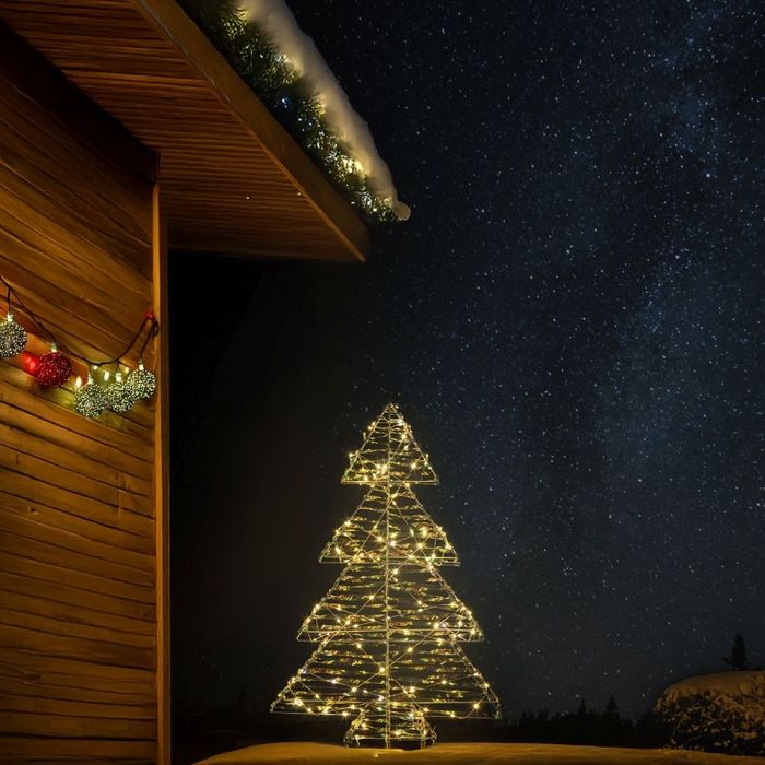 Albero Luminoso LED Kalavika – 108 Luci Bianco Freddo – Luce Notturna Touch – 50 Cm – Decorazione Interni