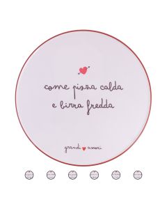 Piatto pizza/portata in ceramica, Grandi Amori