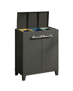 Pattumiera per raccolta differenziata in plastica PP 66x40x88 cm, Prime