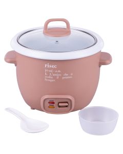 Cuociriso in acciaio con coperchio, 2 funzioni, 400W, mocha mousse, Victionary