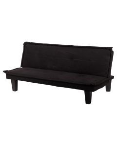 Divano letto 2 posti 164x82x74 cm, nero, Sibilla