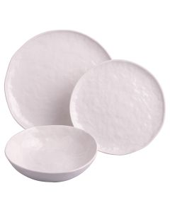 Servizio piatti 18 pezzi in porcellana, Elegance White