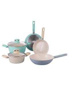 Batteria 7 pezzi, rivestimento in ceramica, induzione, Kolorados SìChef