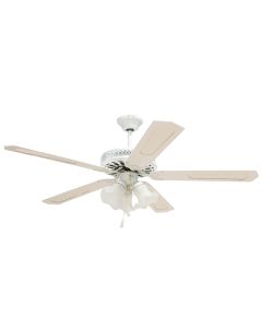 Ventilatore/lampadario a soffitto bianco 65W