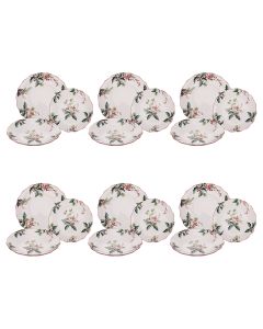 Servizio piatti 18 pezzi in gres, Vintage Xmas